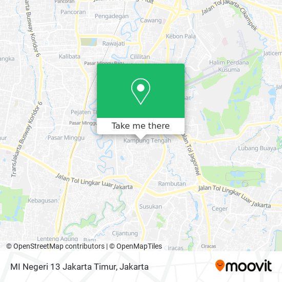 MI Negeri 13 Jakarta Timur map