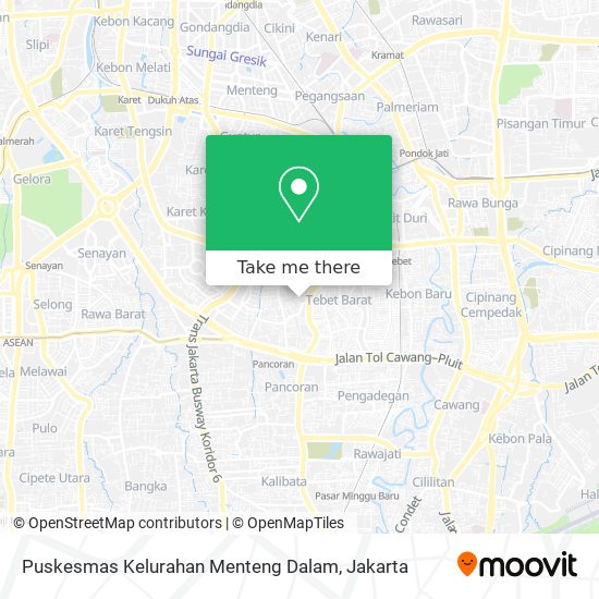 Puskesmas Kelurahan Menteng Dalam map