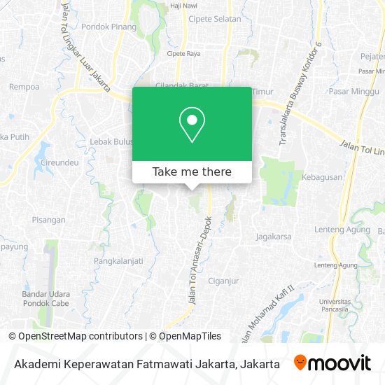 Akademi Keperawatan Fatmawati Jakarta map