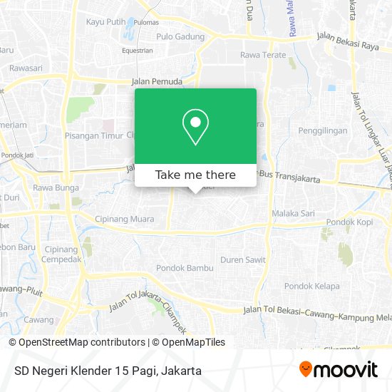 SD Negeri Klender 15 Pagi map