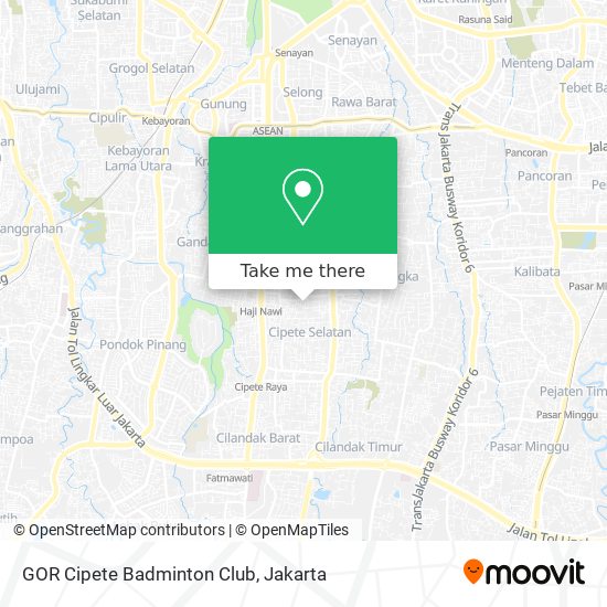 GOR Cipete Badminton Club map