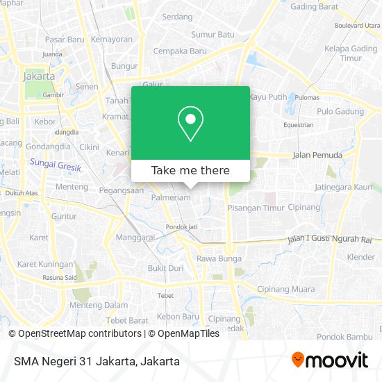 SMA Negeri 31 Jakarta map