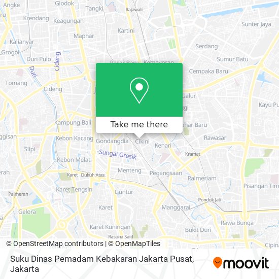 Suku Dinas Pemadam Kebakaran Jakarta Pusat map