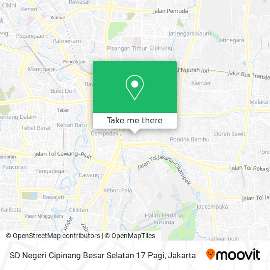 SD Negeri Cipinang Besar Selatan 17 Pagi map