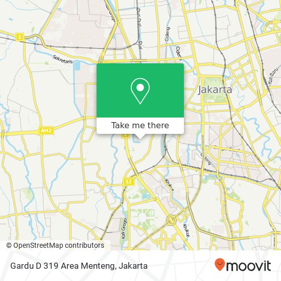 Gardu D 319 Area Menteng map