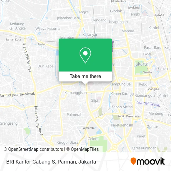 BRI Kantor Cabang S. Parman map