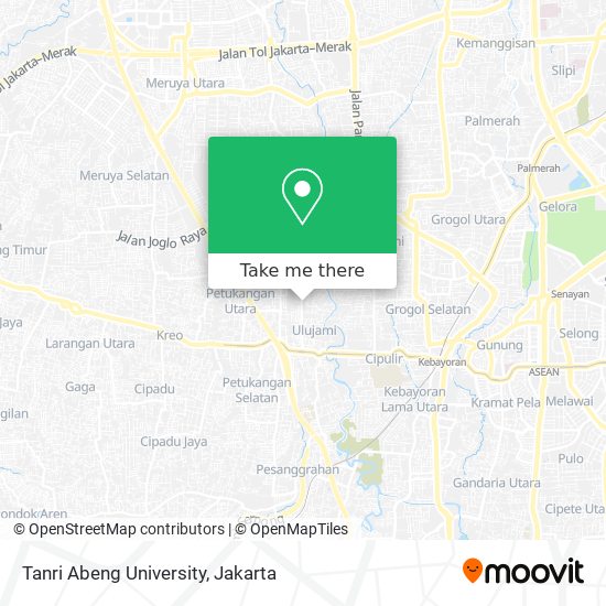 Tanri Abeng University map