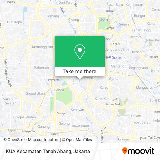 KUA Kecamatan Tanah Abang map