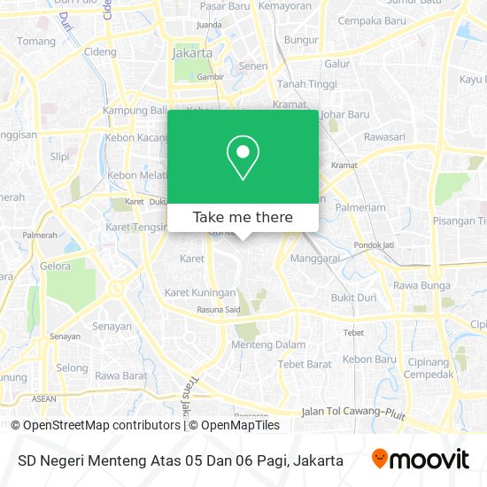 SD Negeri Menteng Atas 05 Dan 06 Pagi map