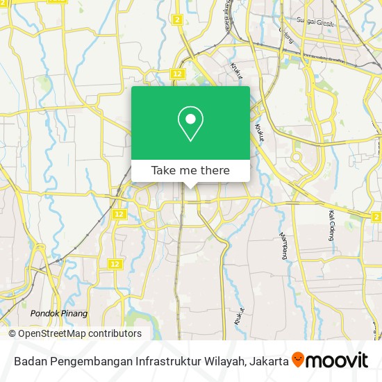 Badan Pengembangan Infrastruktur Wilayah map