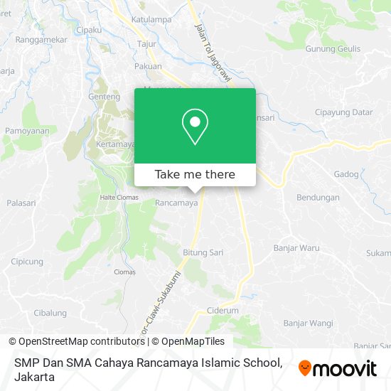 SMP Dan SMA Cahaya Rancamaya Islamic School map