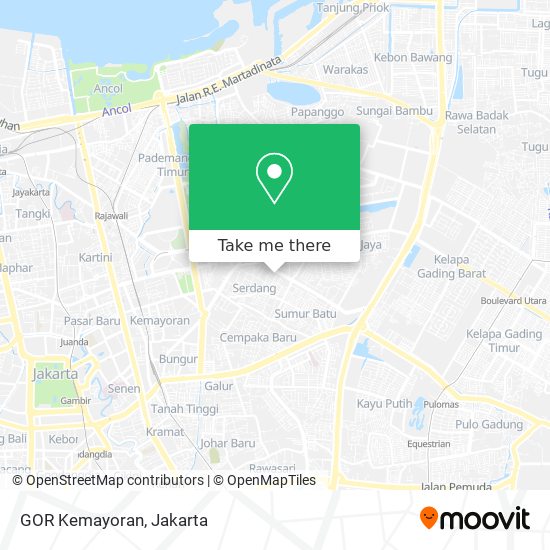 GOR Kemayoran map