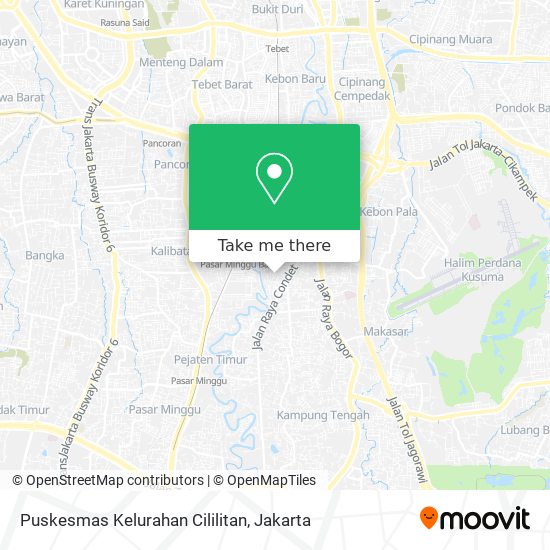 Puskesmas Kelurahan Cililitan map