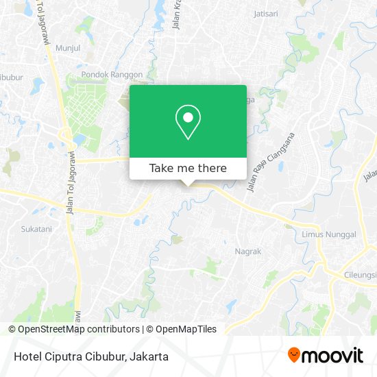 Hotel Ciputra Cibubur map