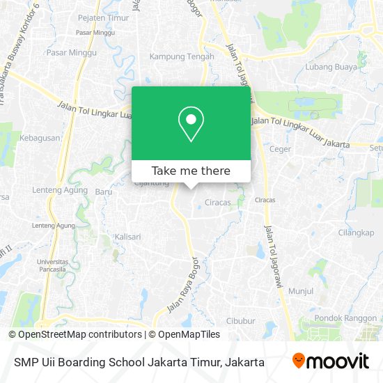 SMP Uii Boarding School Jakarta Timur map