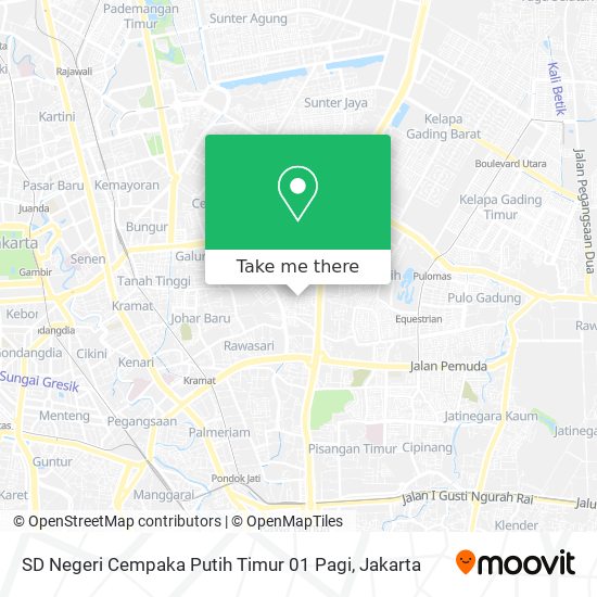 SD Negeri Cempaka Putih Timur 01 Pagi map