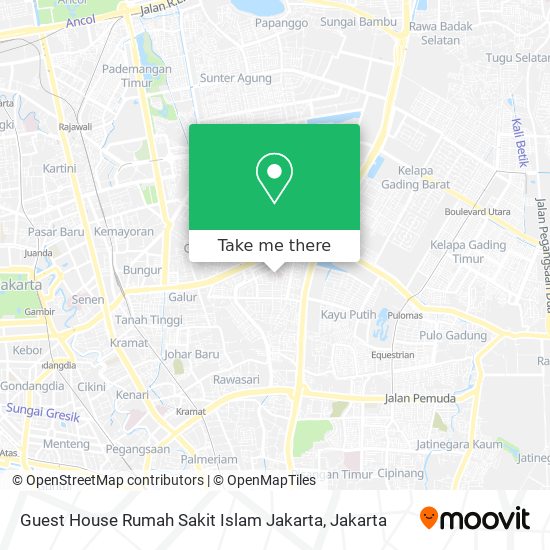 Guest House Rumah Sakit Islam Jakarta map