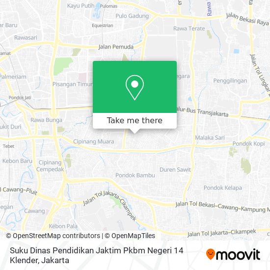 Suku Dinas Pendidikan Jaktim Pkbm Negeri 14 Klender map