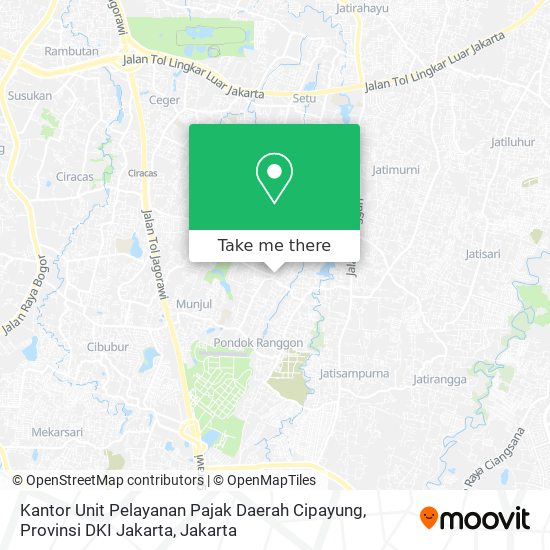 Kantor Unit Pelayanan Pajak Daerah Cipayung, Provinsi DKI Jakarta map