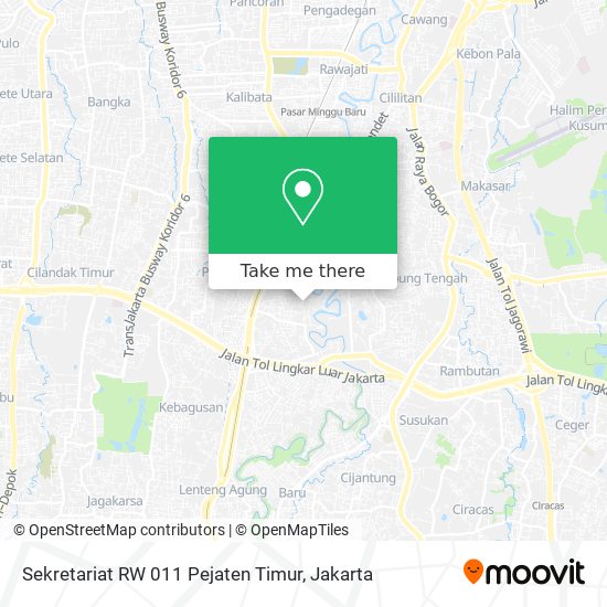 Sekretariat RW 011 Pejaten Timur map