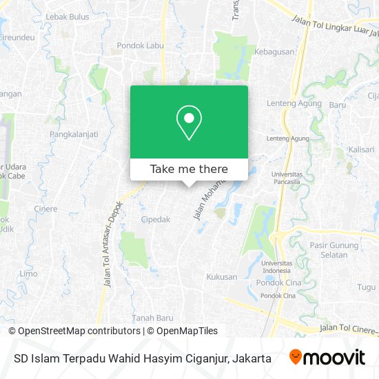 SD Islam Terpadu Wahid Hasyim Ciganjur map