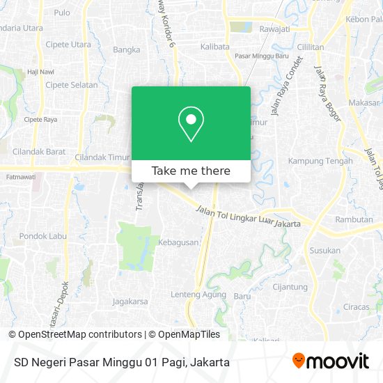 SD Negeri Pasar Minggu 01 Pagi map