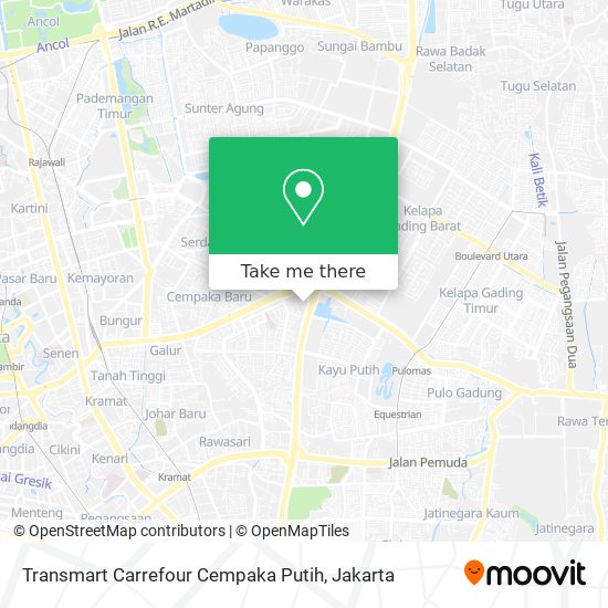 Transmart Carrefour Cempaka Putih map