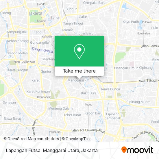 Lapangan Futsal Manggarai Utara map