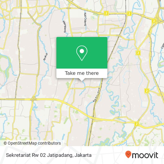 Sekretariat Rw 02 Jatipadang map