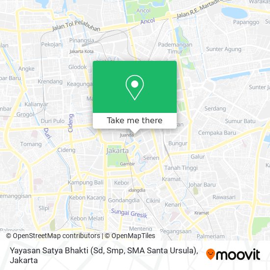 Yayasan Satya Bhakti (Sd, Smp, SMA Santa Ursula) map