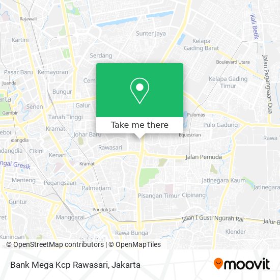 Bank Mega Kcp Rawasari map