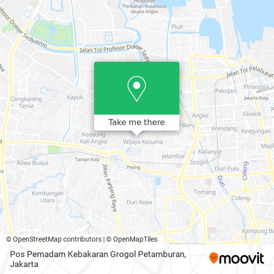 Pos Pemadam Kebakaran Grogol Petamburan map