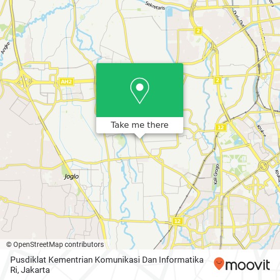 Pusdiklat Kementrian Komunikasi Dan Informatika Ri map