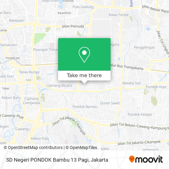 SD Negeri PONDOK Bambu 13 Pagi map