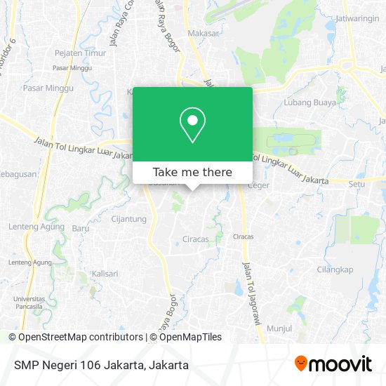 SMP Negeri 106 Jakarta map