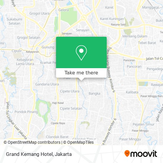 Grand Kemang Hotel map