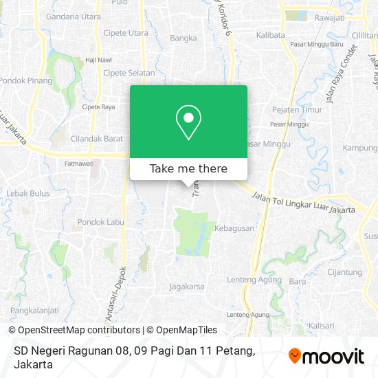 SD Negeri Ragunan 08, 09 Pagi Dan 11 Petang map