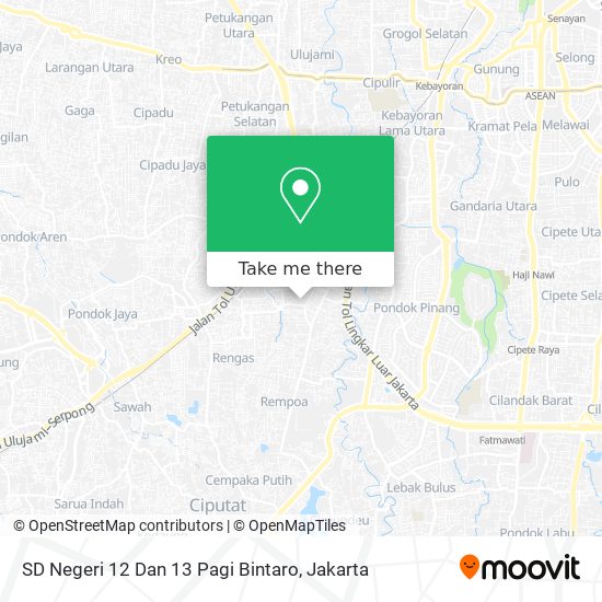 SD Negeri 12 Dan 13 Pagi Bintaro map