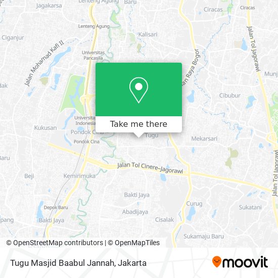 Tugu Masjid Baabul Jannah map