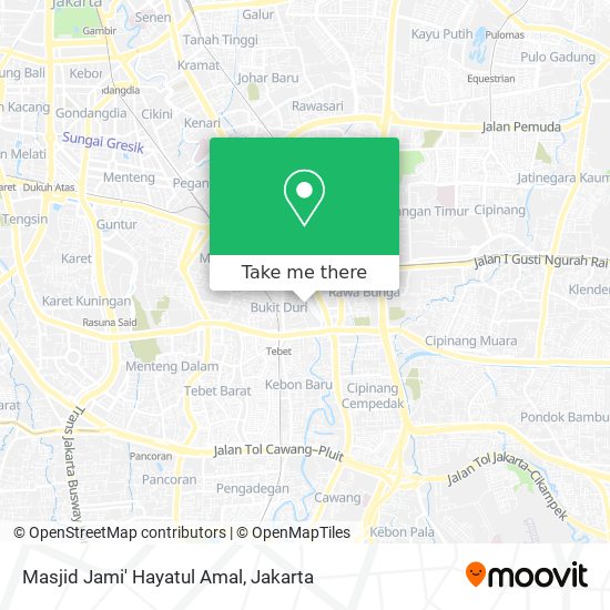 Masjid Jami' Hayatul Amal map
