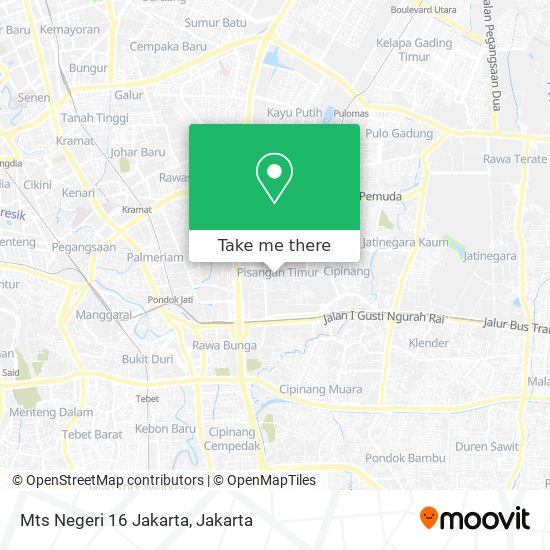 Mts Negeri 16 Jakarta map