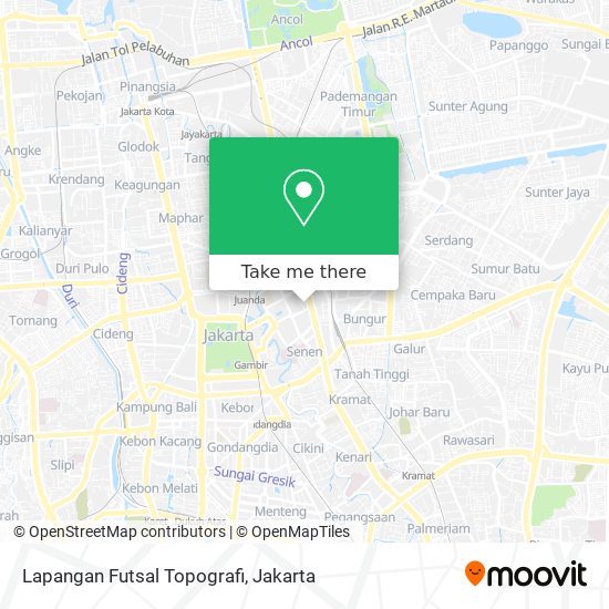 Lapangan Futsal Topografi map