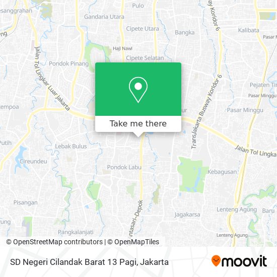 SD Negeri Cilandak Barat 13 Pagi map