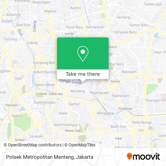 Polsek Metropolitan Menteng map