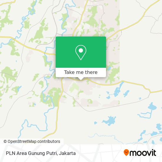 PLN Area Gunung Putri map