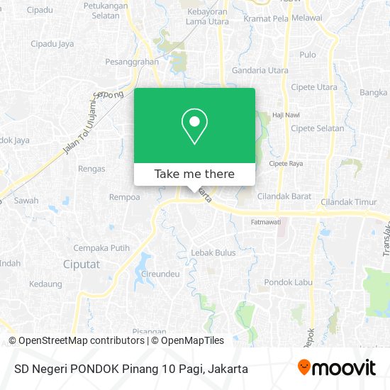 SD Negeri PONDOK Pinang 10 Pagi map