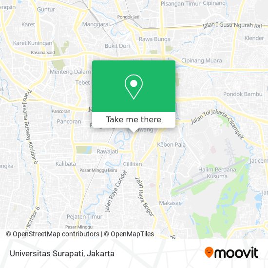 Universitas Surapati map