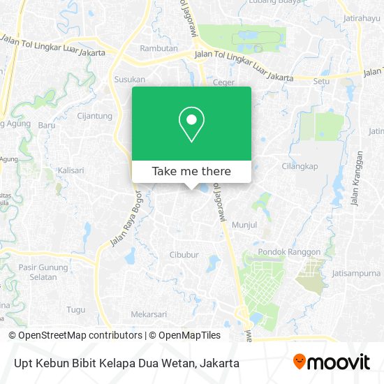 Upt Kebun Bibit Kelapa Dua Wetan map