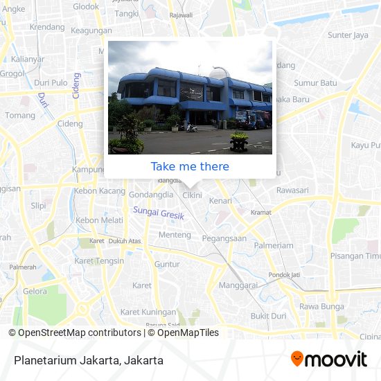 Planetarium Jakarta map