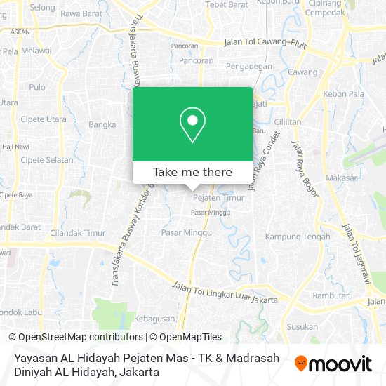 Yayasan AL Hidayah Pejaten Mas - TK & Madrasah Diniyah AL Hidayah map
